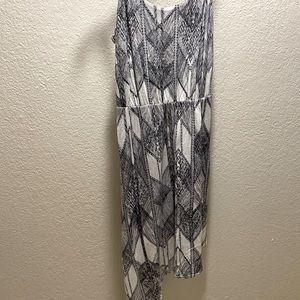 Asymmetrical geometric pattern dress - Small